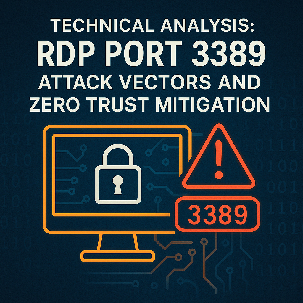 RDP port 3389 exposes major attack risks. Learn about vulnerabilities, exploits, and how zero trust mitigates threats with secure, service-level access.
